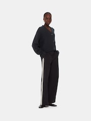 Whistles Black Button Front 100% Cotton Nina Cardigan - Image 3 of 5