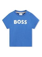 BOSS Light Blue Short Sleeved Logo T-Shirt - Image 1 of 2