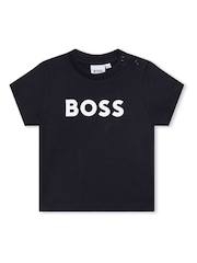 BOSS Blue Short Sleeved Logo T-Shirt - Image 1 of 1