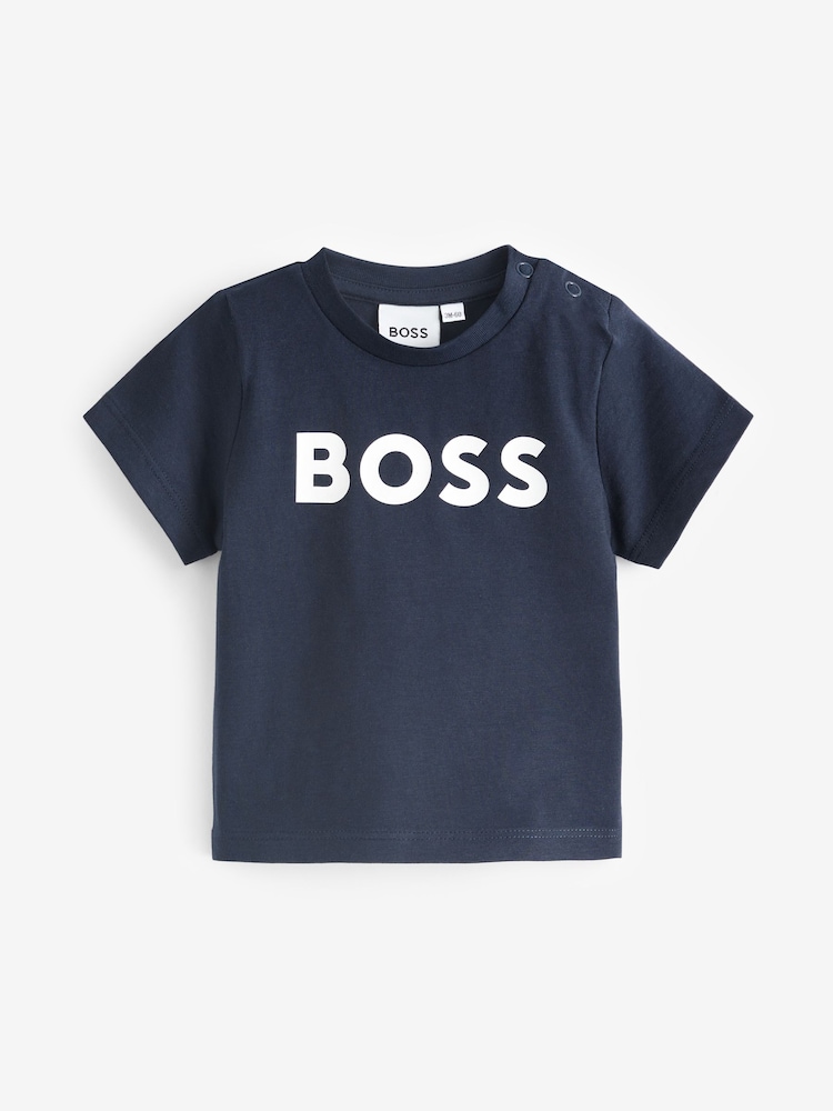 BOSS Blue Short Sleeved Logo T-Shirt - Image 1 of 1