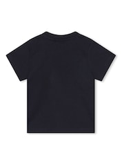 Azul - Camiseta de manga corta con logo de BOSS - Imagen 2 de 3