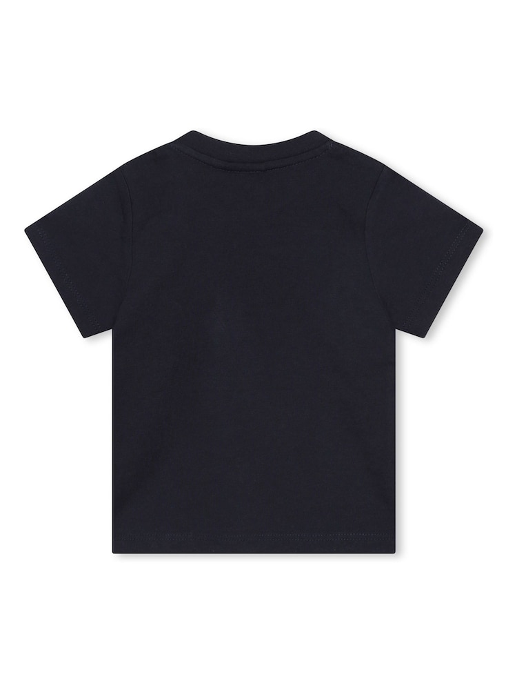 BOSS Blue Short Sleeved Logo T-Shirt - Image 2 of 3 BOSS Blue Short Sleeved Logo T-Shirt - Image 2 of 3