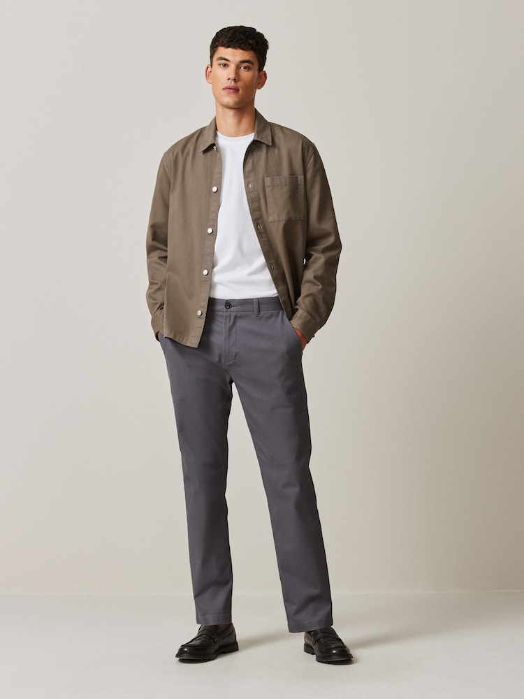 Gris antracita - Corte slim - Pantalones chinos elásticos con diseño estampado suave al tacto - Imagen 2 de 9 Gris antracita - Corte slim - Pantalones chinos elásticos con diseño estampado suave al tacto - Imagen 2 de 9