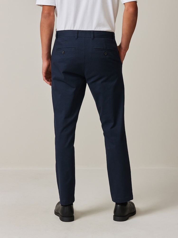 Azul marino - Corte slim - Pantalones chinos elásticos con diseño estampado suave al tacto - Imagen 2 de 8 Azul marino - Corte slim - Pantalones chinos elásticos con diseño estampado suave al tacto - Imagen 2 de 8