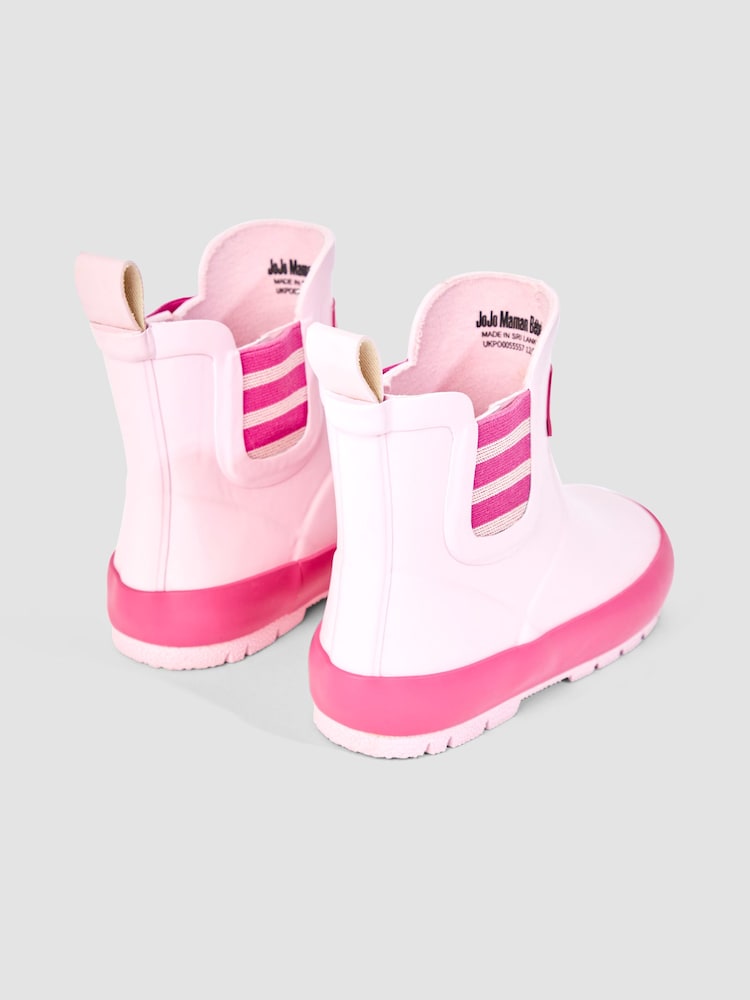JoJo Maman Bébé Blossom Pink Ankle Wellies - Image 4 of 4