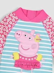 JoJo Maman Bébé Pink Peppa Pig UPF 50 1-Piece Sun Protection Suit - Image 7 of 8