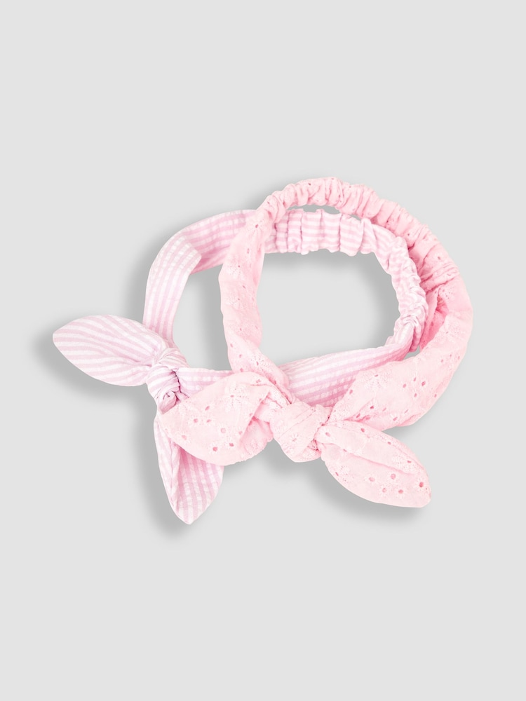 JoJo Maman Bébé Pink 2-Pack Headbands - Image 2 of 4