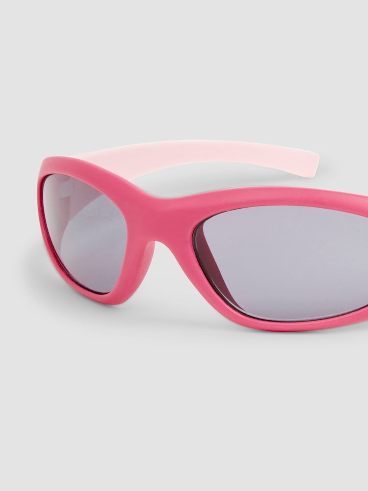 JoJo Maman Bébé Fuchsia Colour Block Sunglasses - Image 2 of 2
