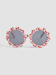 JoJo Maman Bébé Pink Cherry Flower Sunglasses - Image 3 of 6