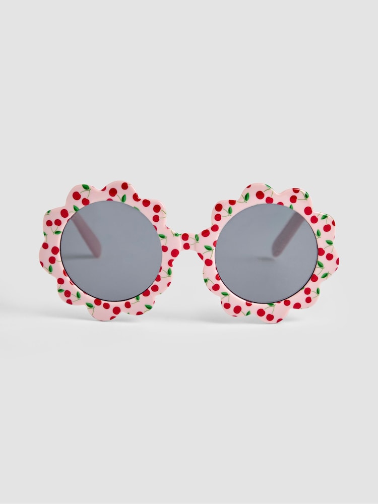 JoJo Maman Bébé Pink Cherry Flower Sunglasses - Image 3 of 6