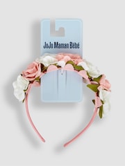 JoJo Maman Bébé Dusky Pink Floral Headband - Image 3 of 3