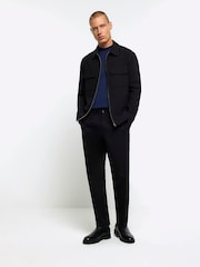 Azul - River Island Slim Fit 100% Cotton T-Shirt - Imagen 1 de 6