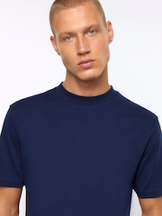 Azul - River Island Slim Fit 100% Cotton T-Shirt - Imagen 4 de 6