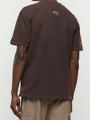 River Island Brown Regular Fit 100% Cotton Outer Eden T-Shirt - Image 2 of 4