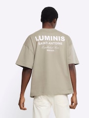 River Island Green Regular Fit Luminis T-Shirt - Image 1 of 6