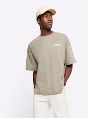 River Island Green Regular Fit Luminis T-Shirt - Image 2 of 6
