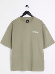 River Island Green Regular Fit Luminis T-Shirt - Image 5 of 6