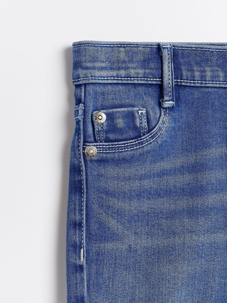 River Island Mid Blue Girls Mid Wash Molly 100% Cotton Jeans - Image 3 of 3