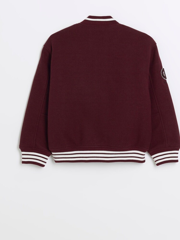 River Island Red Boys Varsity Bomber Jacket - Image 2 of 4