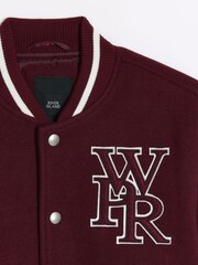 River Island Red Boys Varsity Bomber Jacket - Image 3 of 4