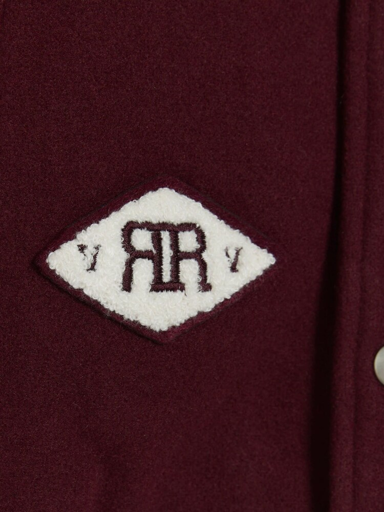 River Island Red Boys Varsity Bomber Jacket - Image 4 of 4
