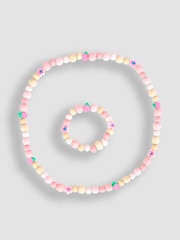 JoJo Maman Bébé Pink Strawberry Toddler Necklace Set - Image 2 of 2