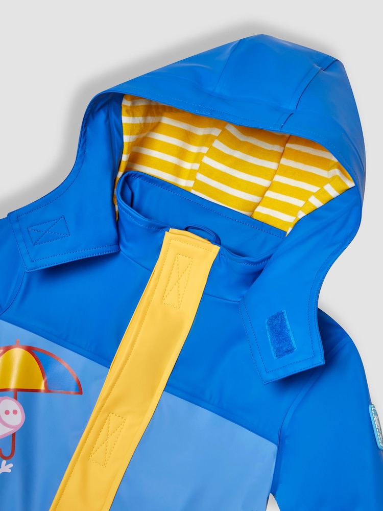 JoJo Maman Bébé Cobalt Peppa Pig Waterproof Fisherman's Jacket - Image 2 of 6