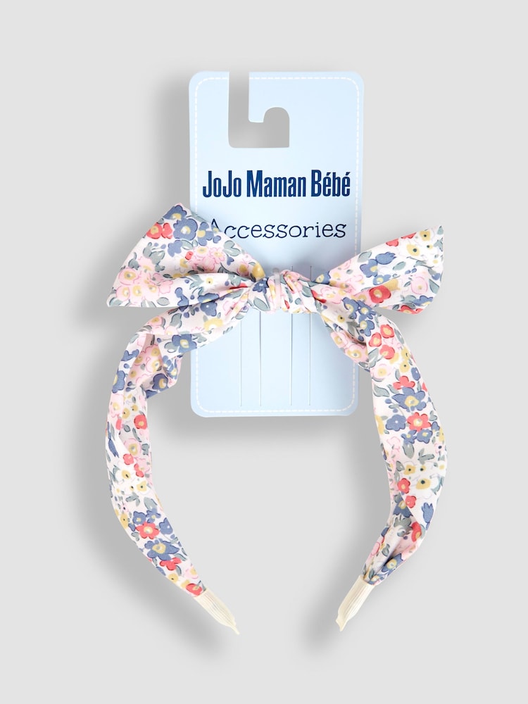JoJo Maman Bébé Floral Bow Headband - Image 1 of 2