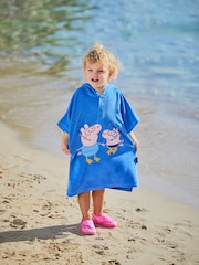 JoJo Maman Bébé Bright Peppa Pig Towelling Hooded Poncho - Image 2 of 5