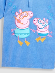 JoJo Maman Bébé Bright Peppa Pig Towelling Hooded Poncho - Image 5 of 5