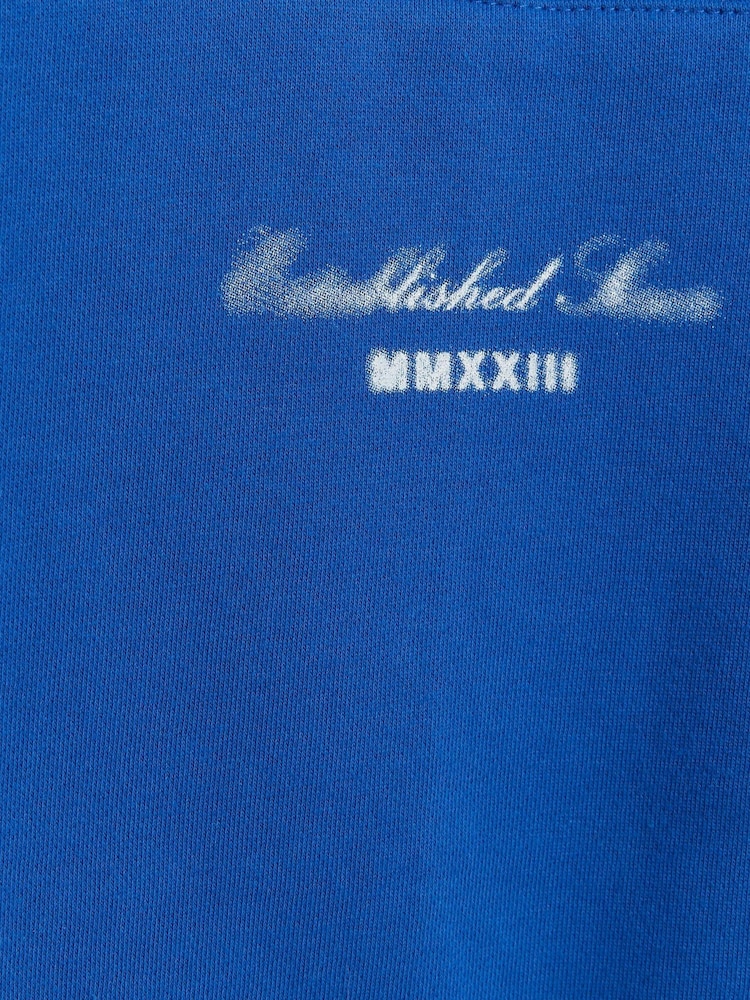 River Island Blue 100% Cotton Long Sleeve Luminis Hoodie - Image 5 of 5