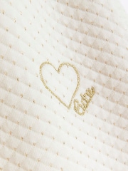 River Island Cream Baby Girls Quilted 100% Cotton Sweat Jogger Set - Image 3 of 3