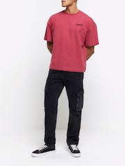 River Island Pink Regular Fit Luminis T-Shirt - Image 2 of 3