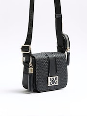 River Island Black Girls Embossed Monogram X body Bag - Image 3 of 5