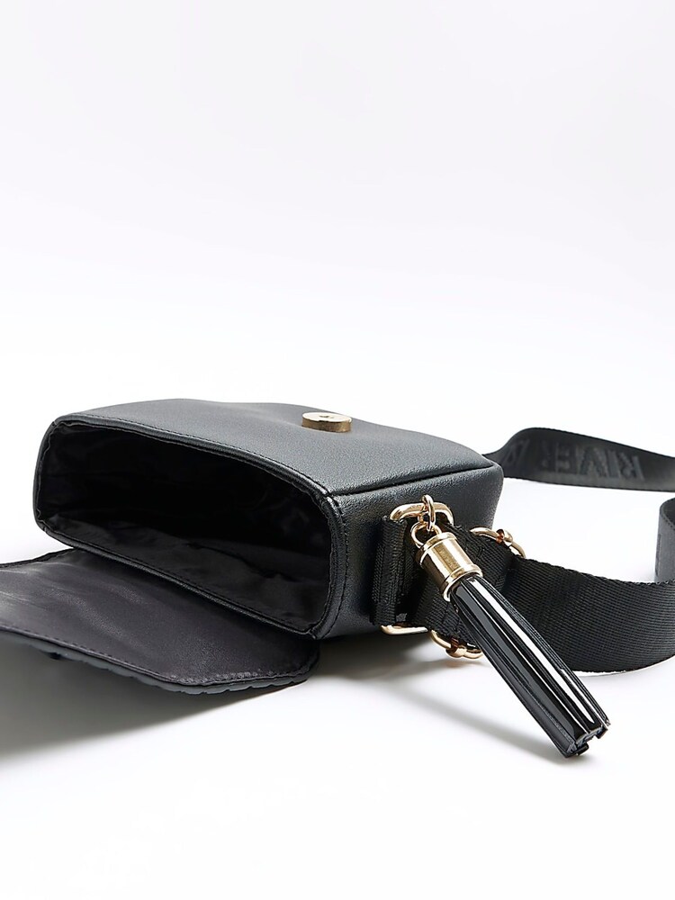 River Island Black Girls Embossed Monogram X body Bag - Image 5 of 5