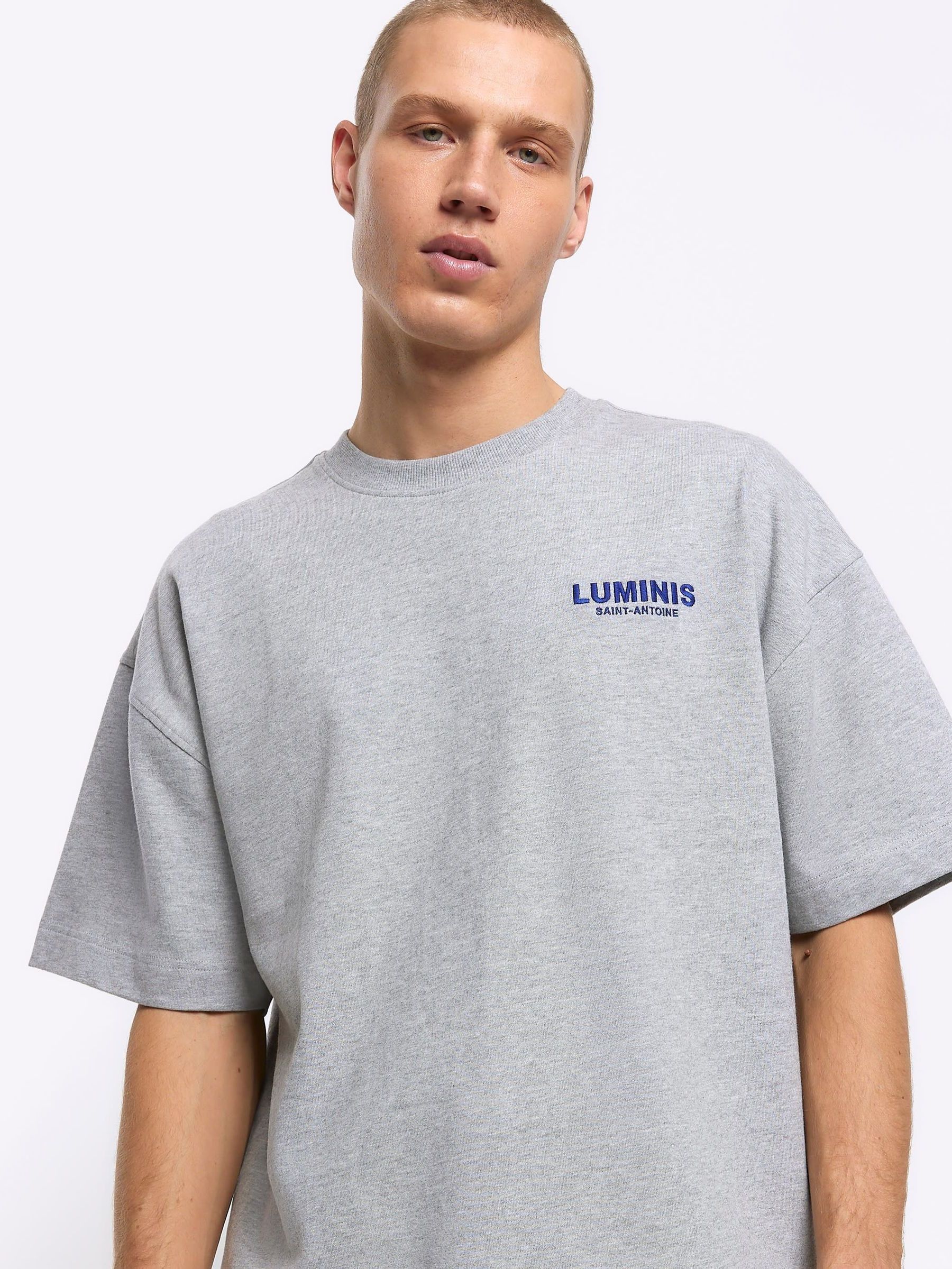 Oversized t shirt river island clearance