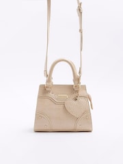 River Island Brown Girls Beige Croc Tote - Image 1 of 5