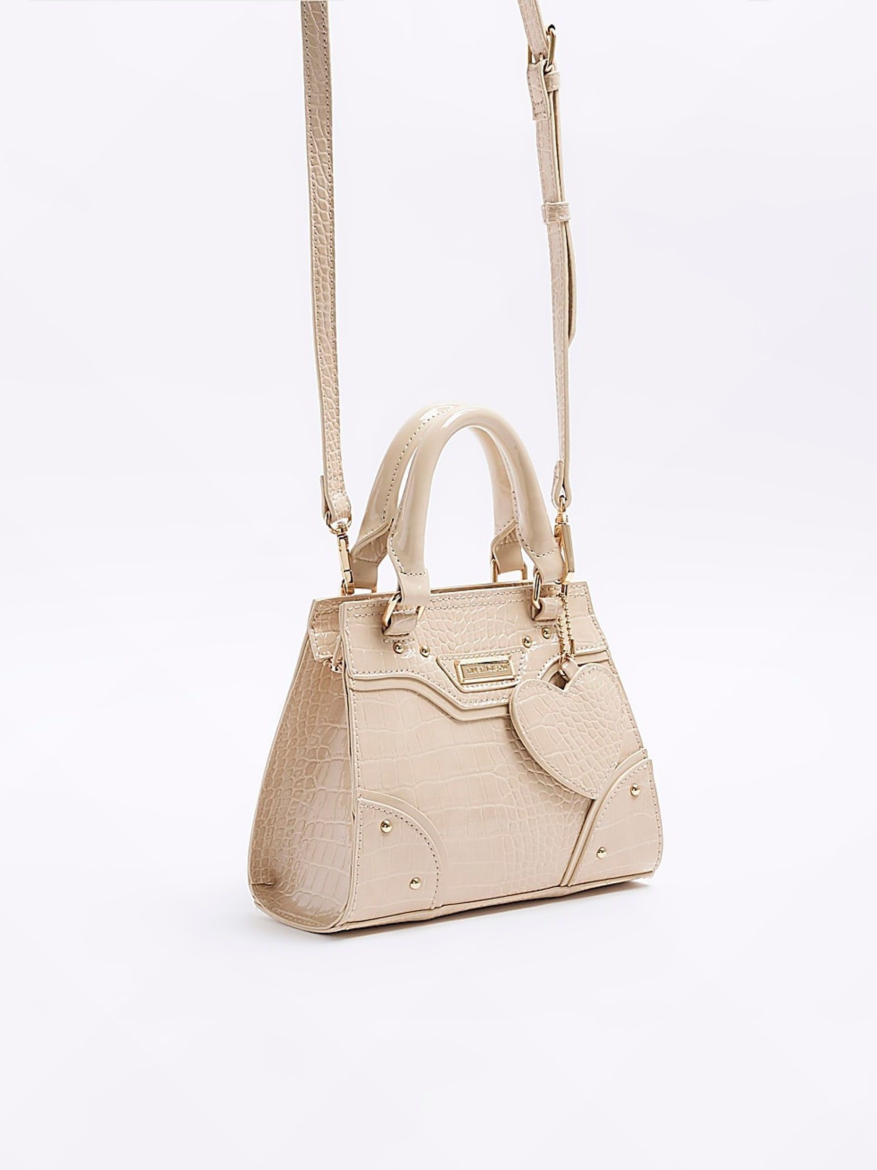 Buy River Island Brown Girls Beige Croc Tote from Next Luxembourg