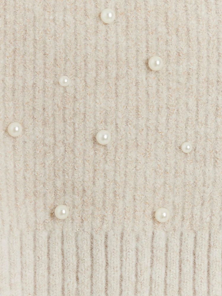 River Island Brown Girls Pearl Embellished Hybrid Jumper Set - Image 6 of 6