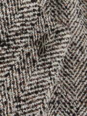 River Island Grey Textured Double Breasted Overcoat - Image 6 of 6