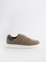 Khaki Green Suedette Trainers - Image 3 of 6