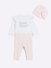 River Island Baby Girls 100% Cotton Turban Set 3 Piece - Image 2 of 5