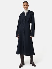 Jigsaw Textured Midi Shirt Dress - Image 1 of 6