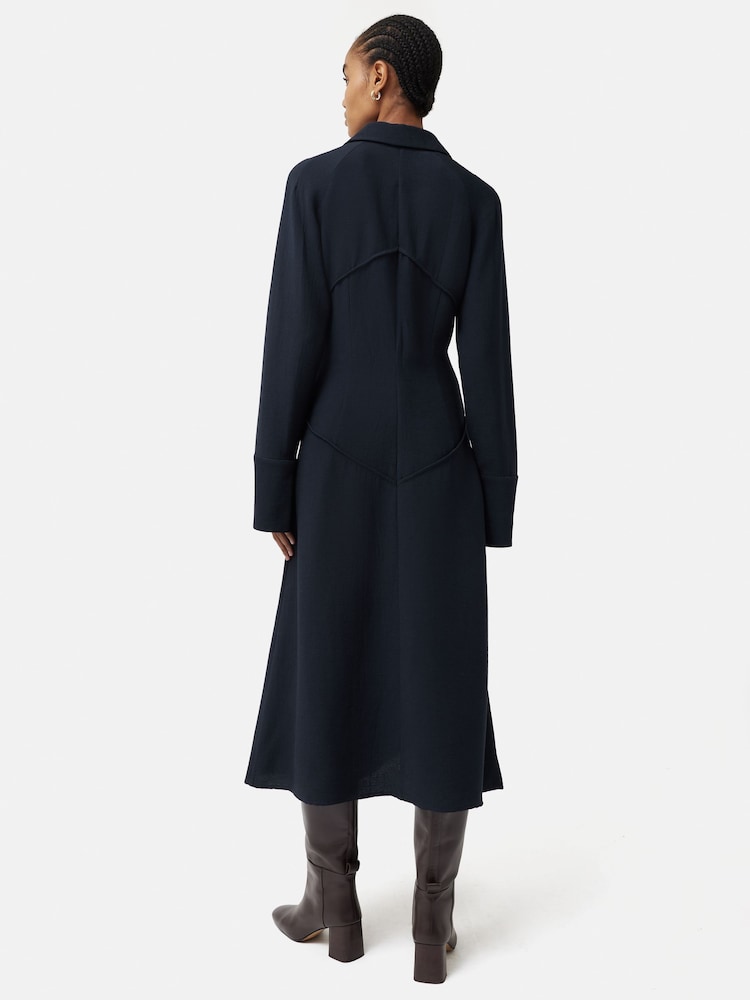 Jigsaw Textured Midi Shirt Dress - Image 2 of 6