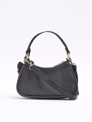 River Island Black Girls Black Nylon Flower Scoop Bag - Image 3 of 5