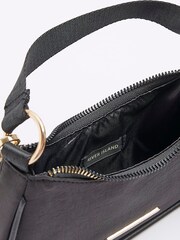 River Island Black Girls Black Nylon Flower Scoop Bag - Image 5 of 5