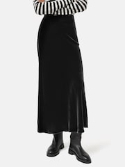 Jigsaw Black Velvet Maxi Skirt - Image 1 of 6