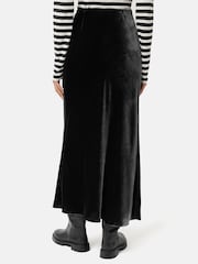 Jigsaw Black Velvet Maxi Skirt - Image 2 of 6