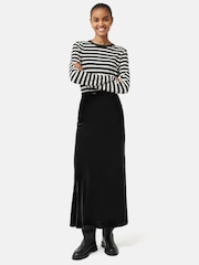 Jigsaw Black Velvet Maxi Skirt - Image 4 of 6