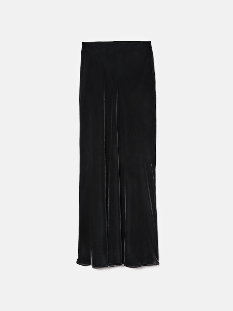 Jigsaw Black Velvet Maxi Skirt - Image 6 of 6